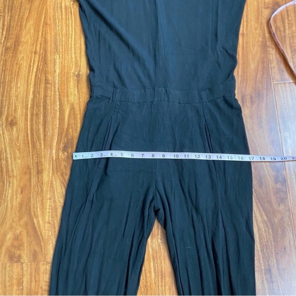 Vince Women's Black Tank V Neck Ponte Stretch Skinny Jumpsuit Size Medium Boho - Picture 15 of 16